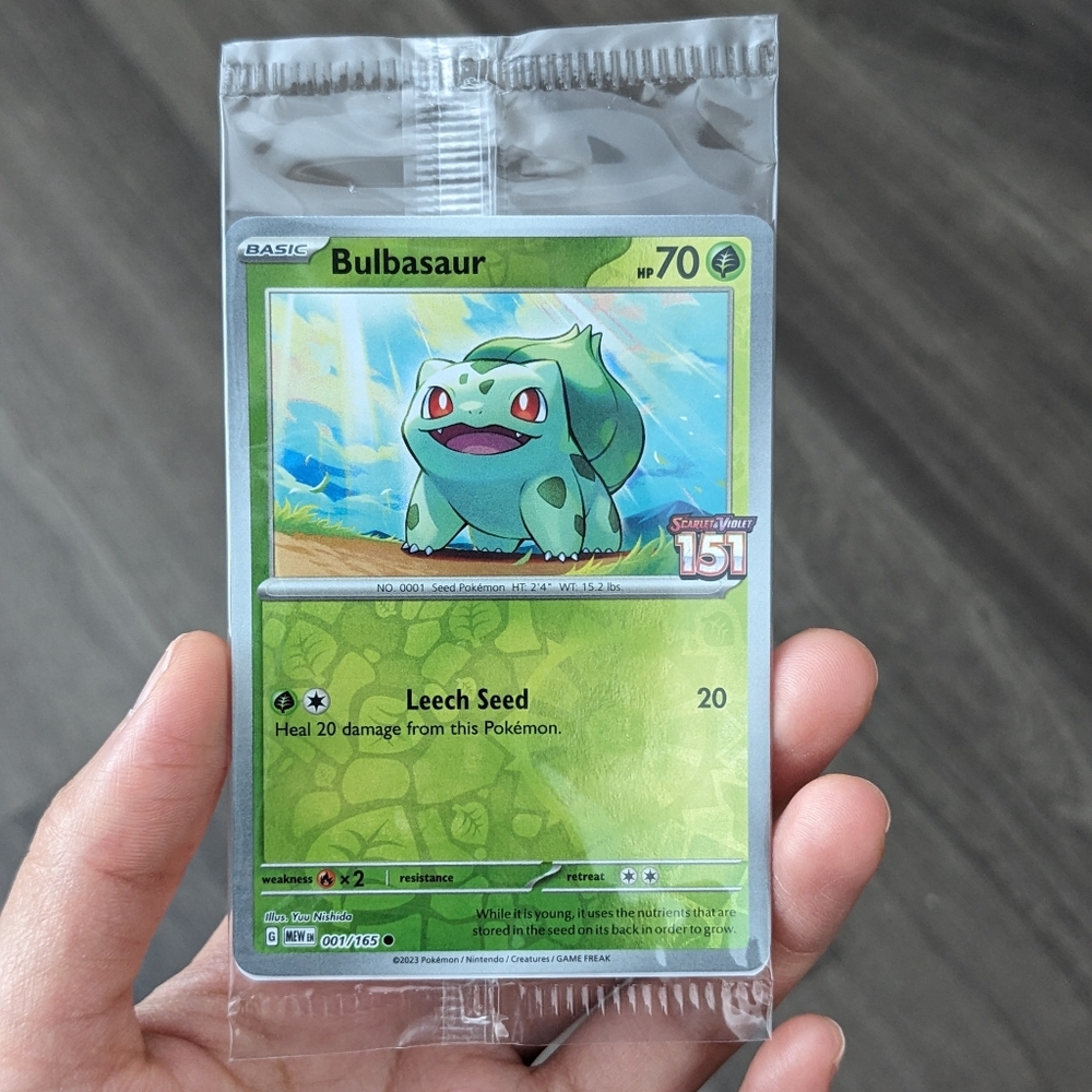 SEALED ๐ Pokemon 151 Bulbasaur Promo Card Best Buy Stamp Reverse Holo ๐ - Picture 1 of 9